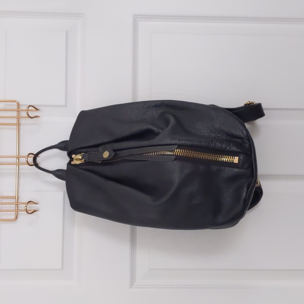 Aimee Kestenberg black leather backpack